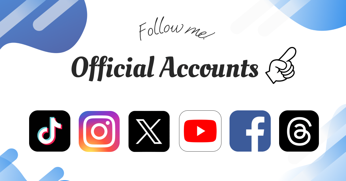 follow me Official Accounts